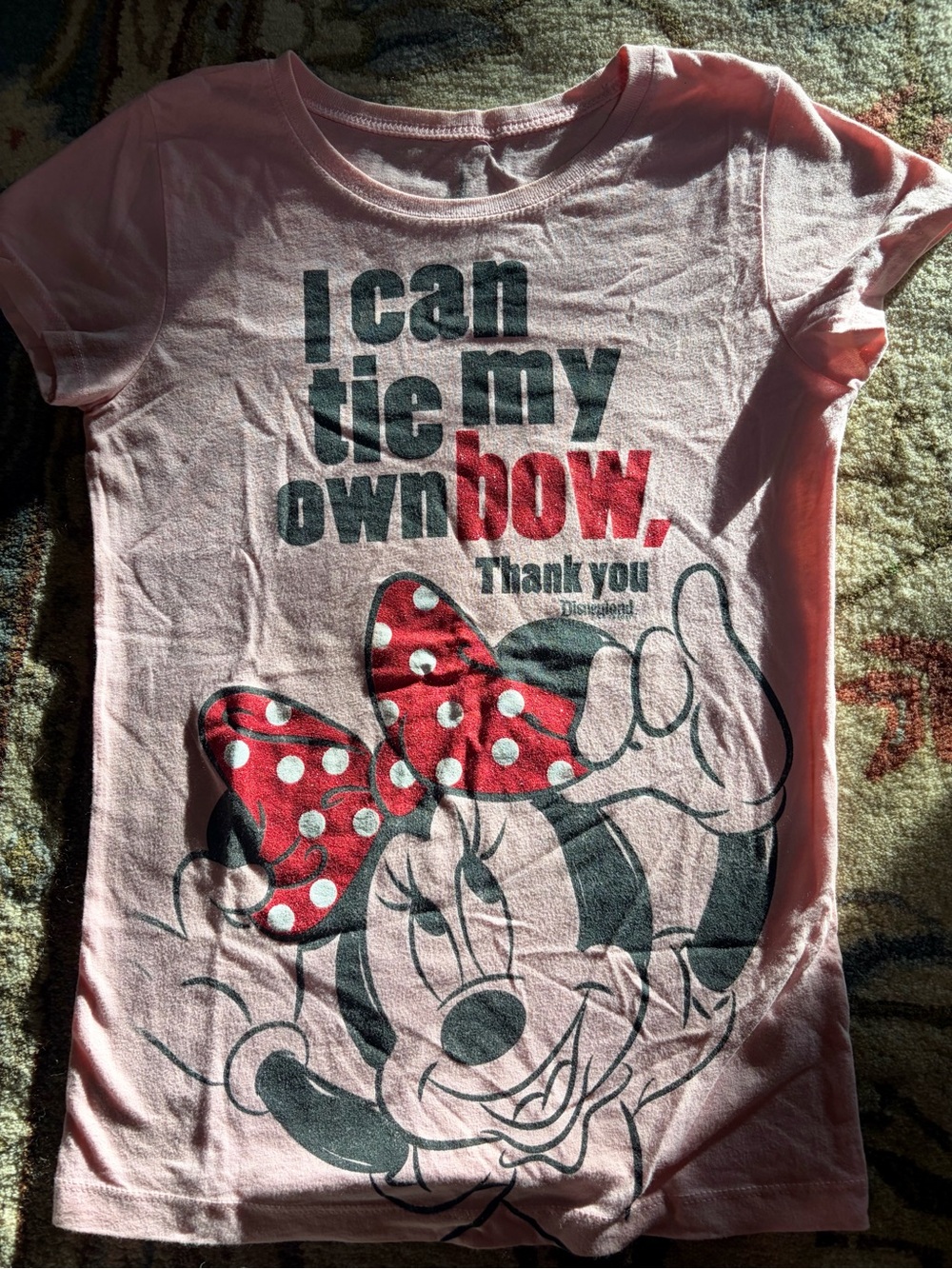 Girls Pink Minnie Mouse Graphic Tee -Disney world